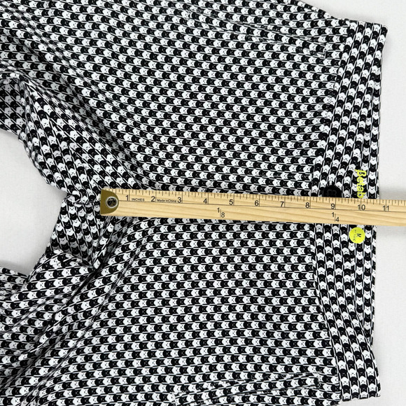 Betabrand Women's Pencil Dress Pant Skinny Leg Medium Petite Black White Cat - Picture 12 of 14